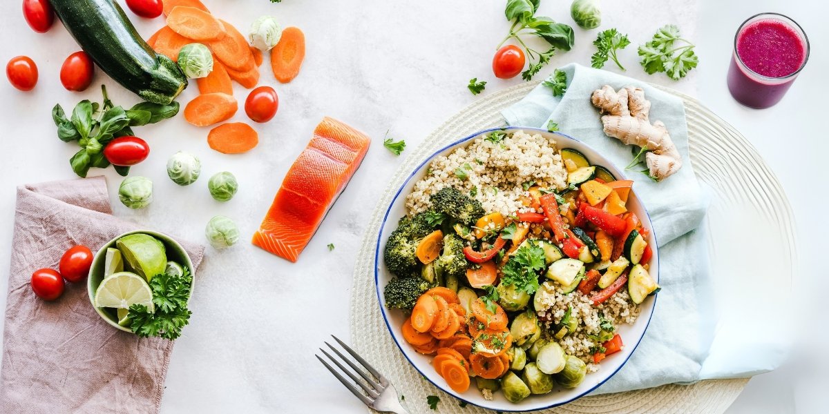 Nutritious foods like avocado, salmon, and nuts that help restore inner balance.